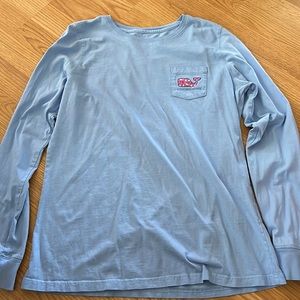 Vineyard Vines Long Sleeve Lacrosse Shirt / Size S / Color: Blue-Pink